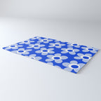 Blue Maisie Flowers Cheerful Floral Pattern in Royal Blue and Light Blue Rug Gallery Image 3