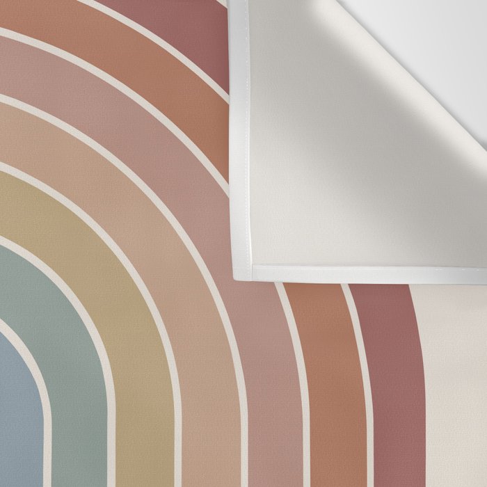 Gradient Arch XXIV Earthy Mid Century Modern Rainbow Wall Tapestry Gallery Image 3