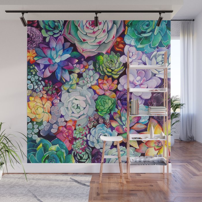 Succulent Garden Wall Mural Gallery Image 1