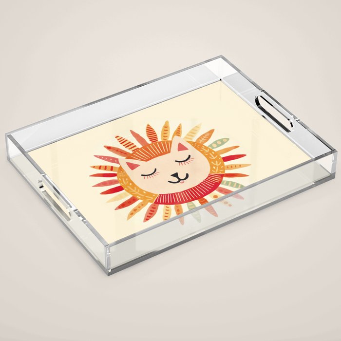 Happy Cat Happy Life Acrylic Tray Gallery Image 1