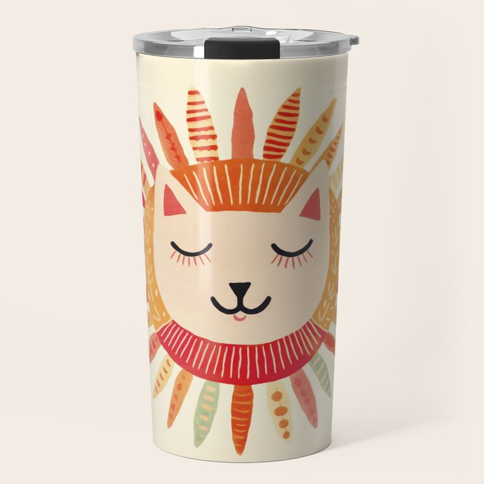 Happy Cat Happy Life Travel Mug Gallery Image 1