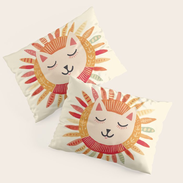 Happy Cat Happy Life Pillow Sham Gallery Image 1