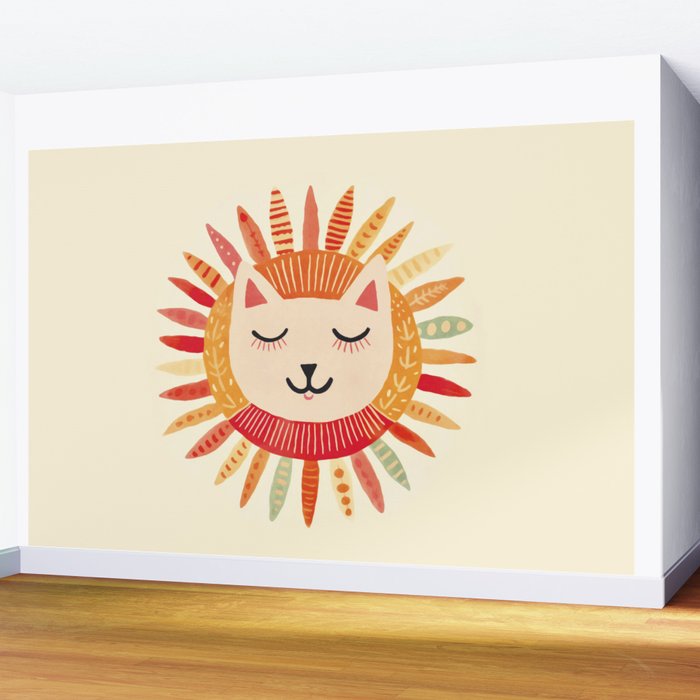 Happy Cat Happy Life Wall Mural Gallery Image 2