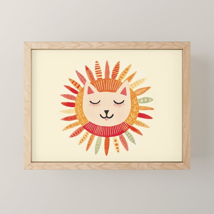 Happy Cat Happy Life Mini Art Print Gallery Image 1