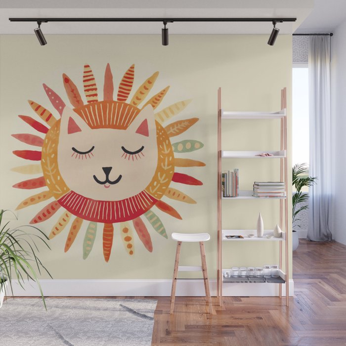 Happy Cat Happy Life Wall Mural Gallery Image 1