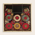 Lakai Uzbekistan Embroidery Print Wood Wall Art Gallery Image 1