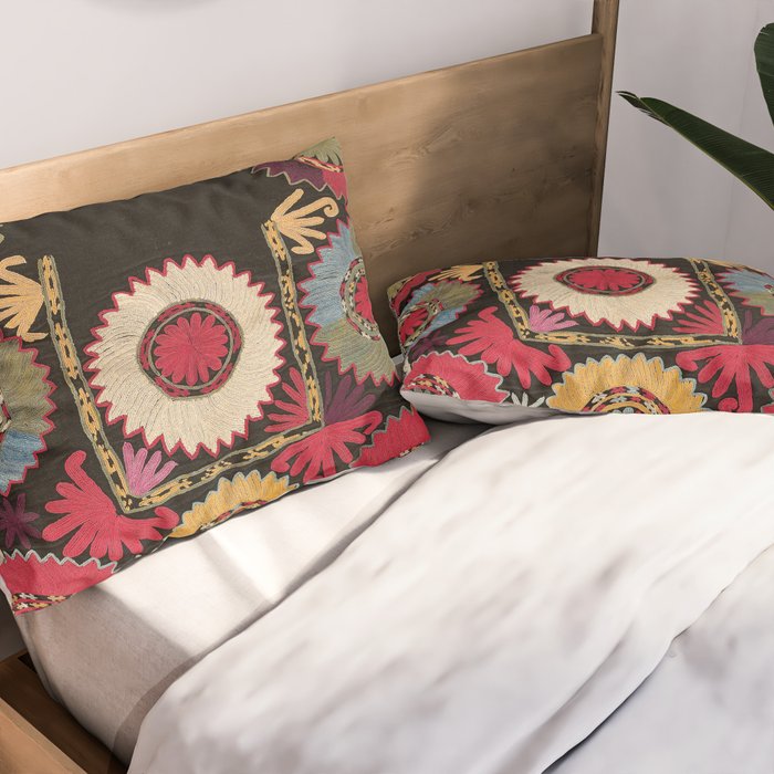 Lakai Uzbekistan Embroidery Print Pillow Sham Gallery Image 2