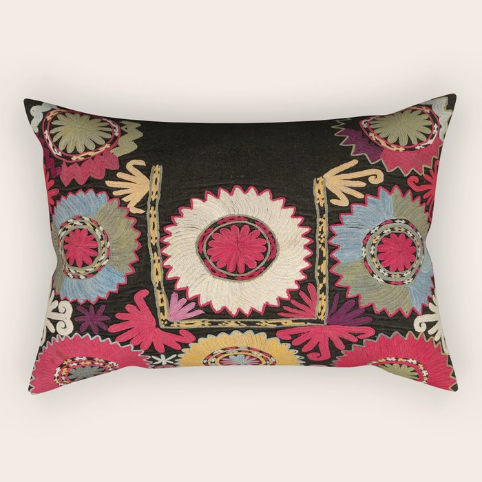 Lakai Uzbekistan Embroidery Print Rectangular Pillow Gallery Image 1