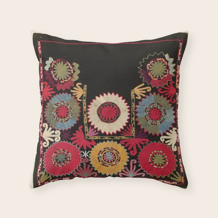 Lakai Uzbekistan Embroidery Print Throw Pillow Gallery Image 6