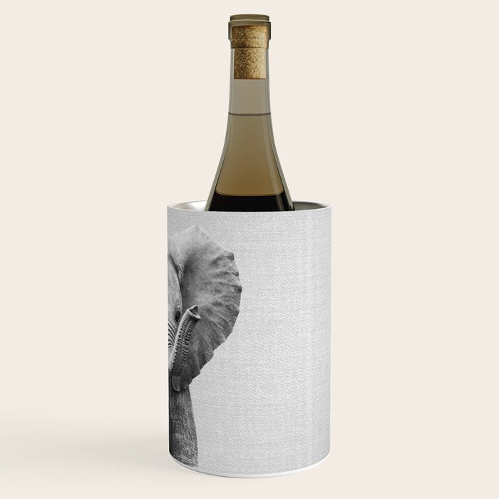 Baby Elephant - Black & White Wine Chiller Gallery Image 3