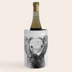Baby Elephant - Black & White Wine Chiller Gallery Image 1