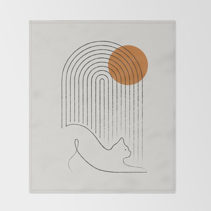 Cat Landscape 152 Throw Blanket Gallery Image 2