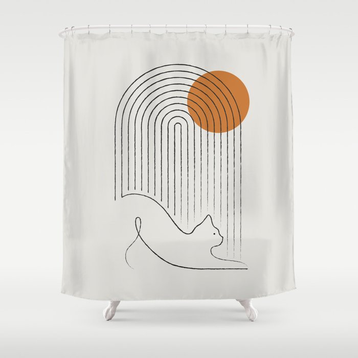 Cat Landscape 152 Shower Curtain Gallery Image 1