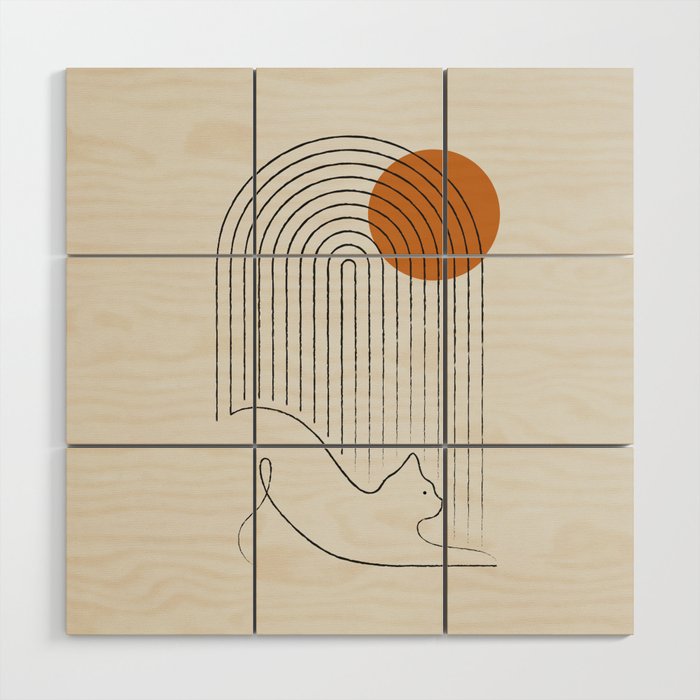 Cat Landscape 152 Wood Wall Art Gallery Image 1