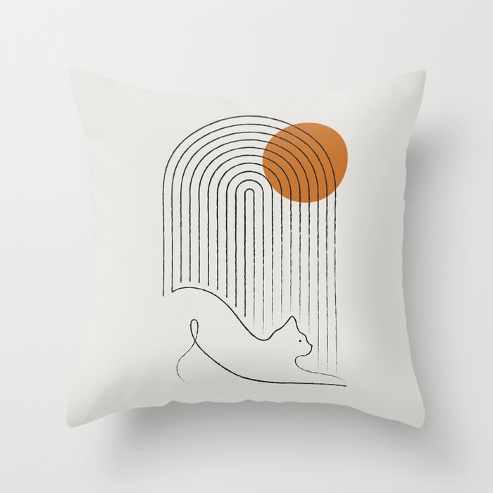 Cat Landscape 152 Throw Pillow Gallery Image 6