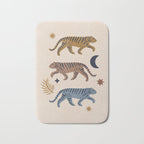 Celestial Tigers with Moon and Stars Bath Mat Gallery Image 1