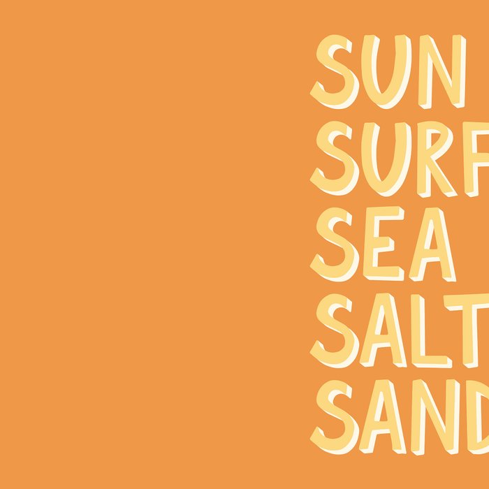 Sun Surf Sea Salt Sand Hand Lettering Coffee Mug Gallery Image 2