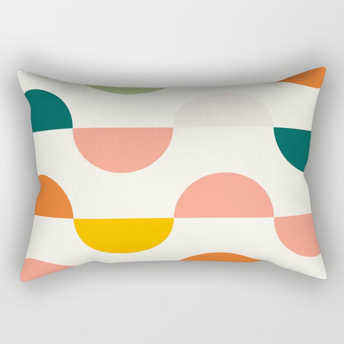 Mid Century Modern Geometry Rectangular Pillow Gallery Image 2