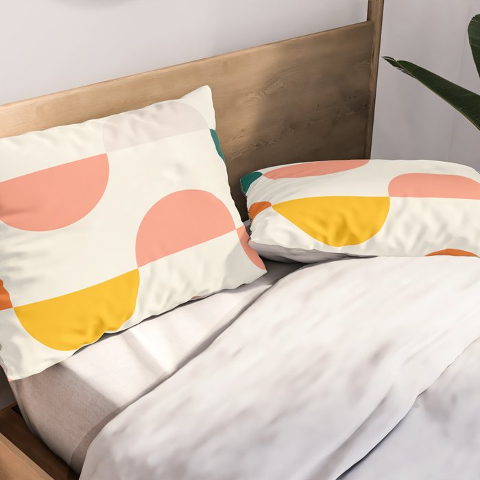 Mid Century Modern Geometry Pillow Sham Gallery Image 2
