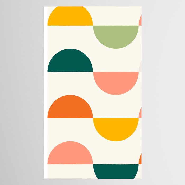 Mid Century Modern Geometry Tablecloth Gallery Image 2