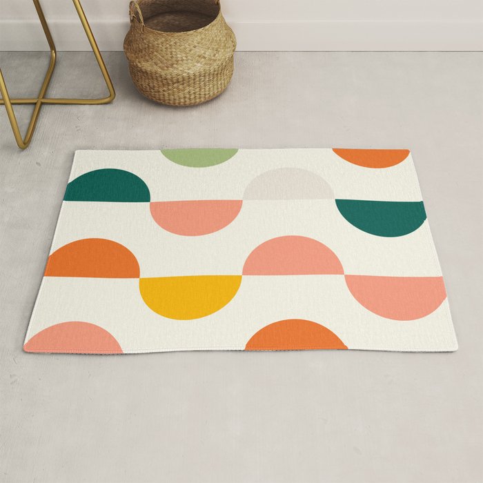 Mid Century Modern Geometry Rug Gallery Image 1