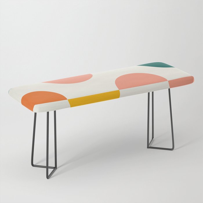 Mid Century Modern Geometry Bench Gallery Image 1