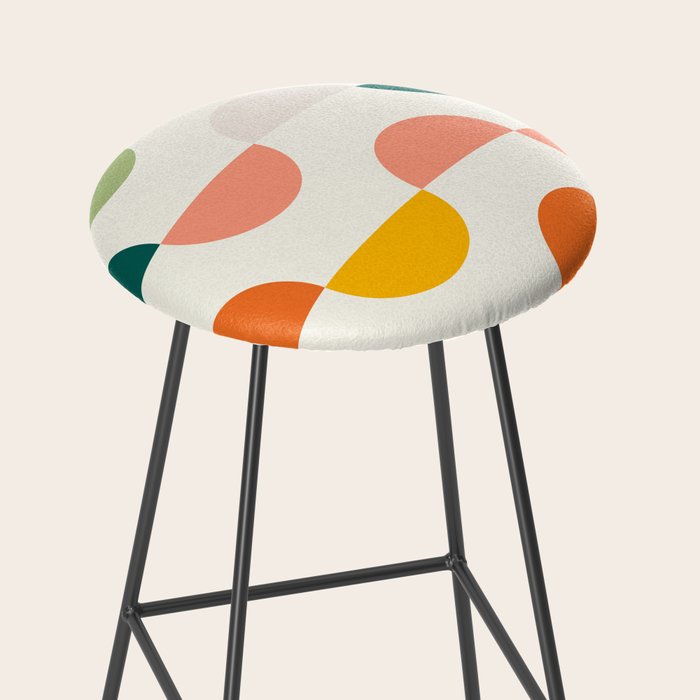 Mid Century Modern Geometry Stool Gallery Image 2