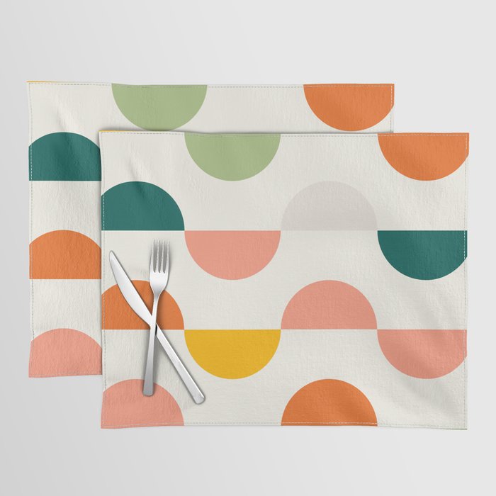 Mid Century Modern Geometry Placemat Gallery Image 1