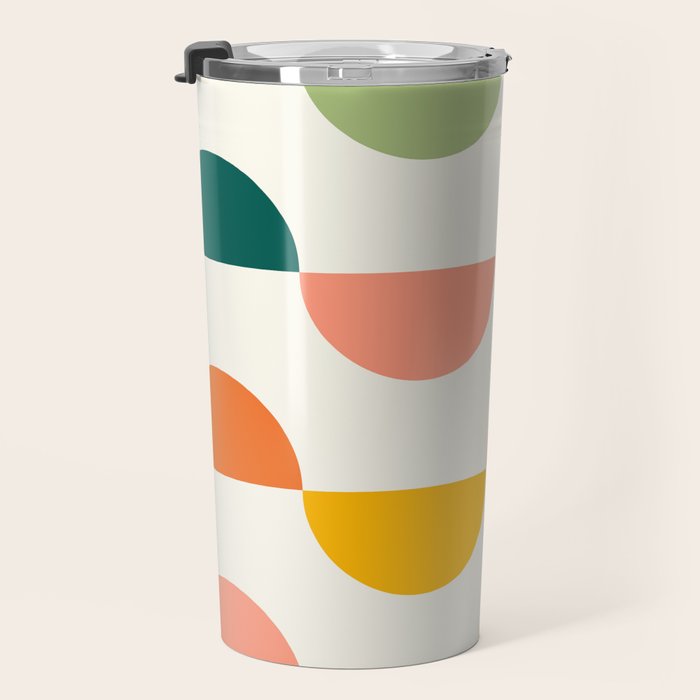 Mid Century Modern Geometry Travel Mug Gallery Image 3