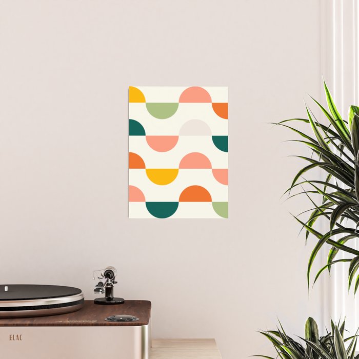 Mid Century Modern Geometry Poster Gallery Image 2