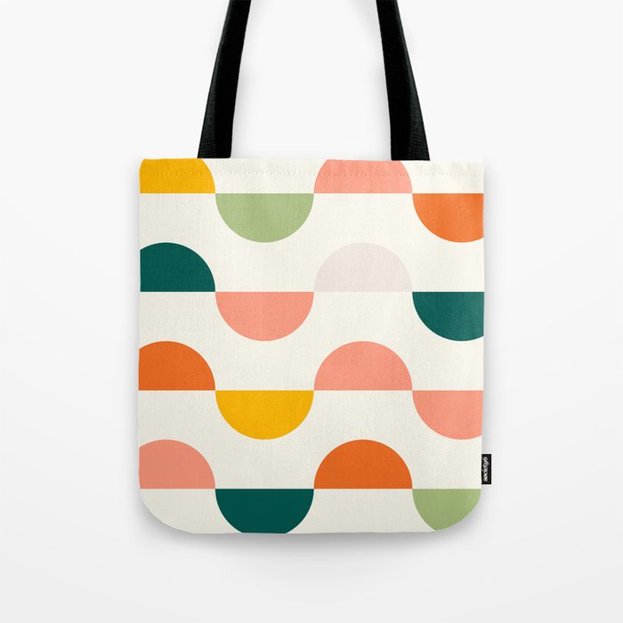 Mid Century Modern Geometry Tote Bag Gallery Image 1