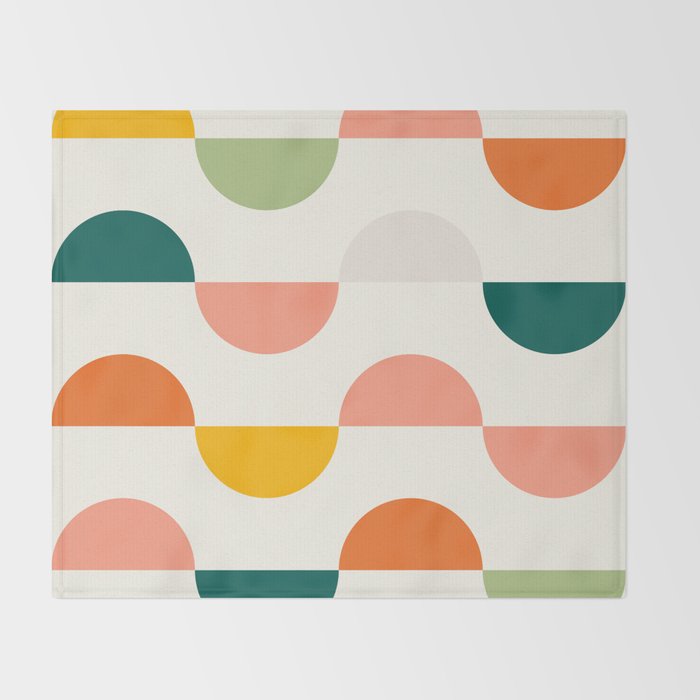 Mid Century Modern Geometry Throw Blanket Gallery Image 2