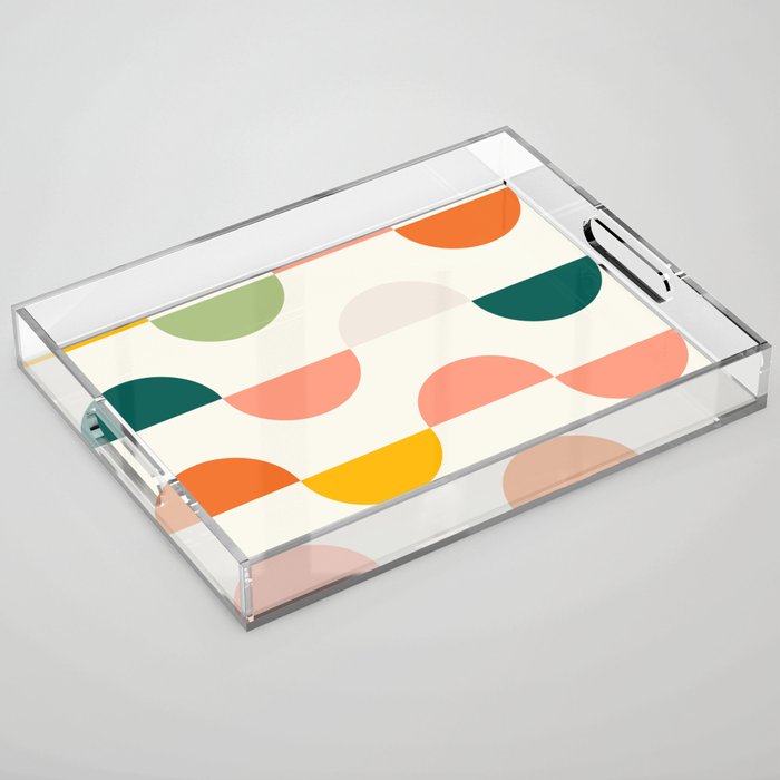 Mid Century Modern Geometry Acrylic Tray Gallery Image 1