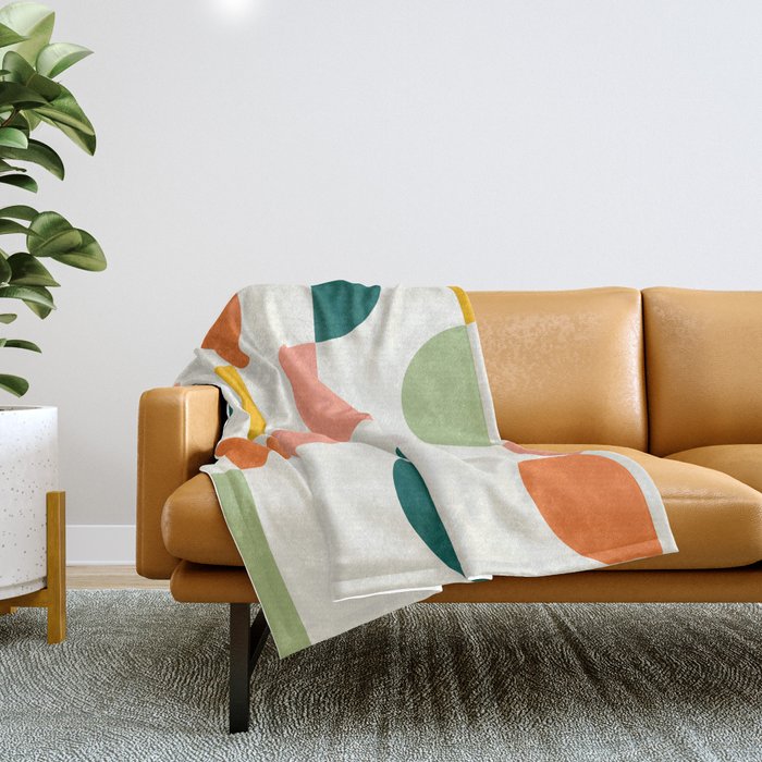 Mid Century Modern Geometry Throw Blanket Gallery Image 1