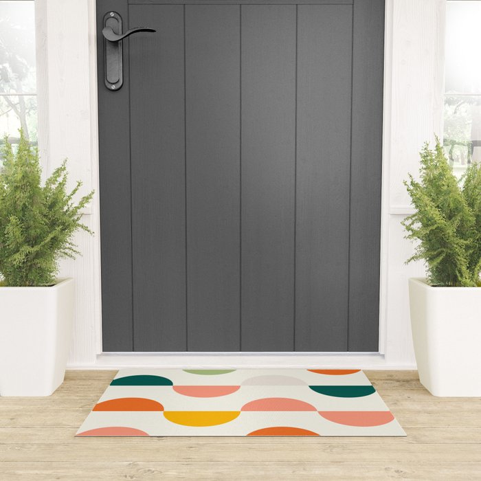 Mid Century Modern Geometry Welcome Mat Gallery Image 3