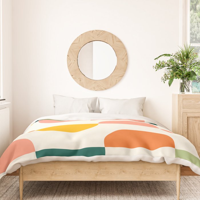 Mid Century Modern Geometry Duvet Cover Gallery Image 3