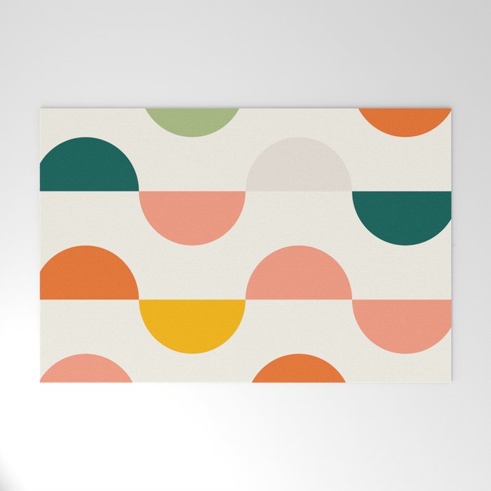 Mid Century Modern Geometry Welcome Mat Gallery Image 1