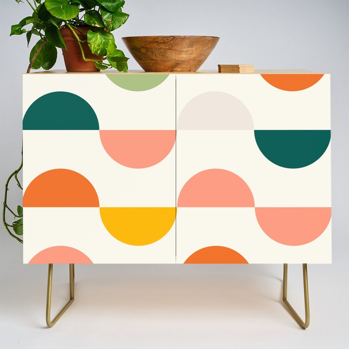 Mid Century Modern Geometry Credenza Gallery Image 1