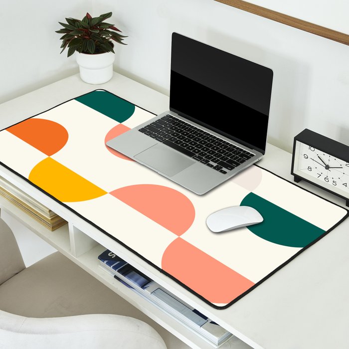 Mid Century Modern Geometry Desk Mat Gallery Image 2