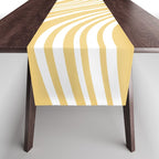 Wavy Stripes XLIV - Pastel Yellow Table Runner Gallery Image 1