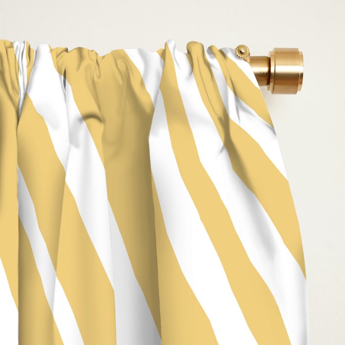 Wavy Stripes XLIV - Pastel Yellow Window Curtain Gallery Image 2
