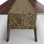 Leopard Spots Olive Table Runner Gallery Image 1