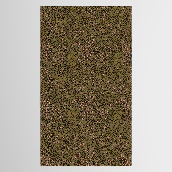 Leopard Spots Olive Tablecloth Gallery Image 2