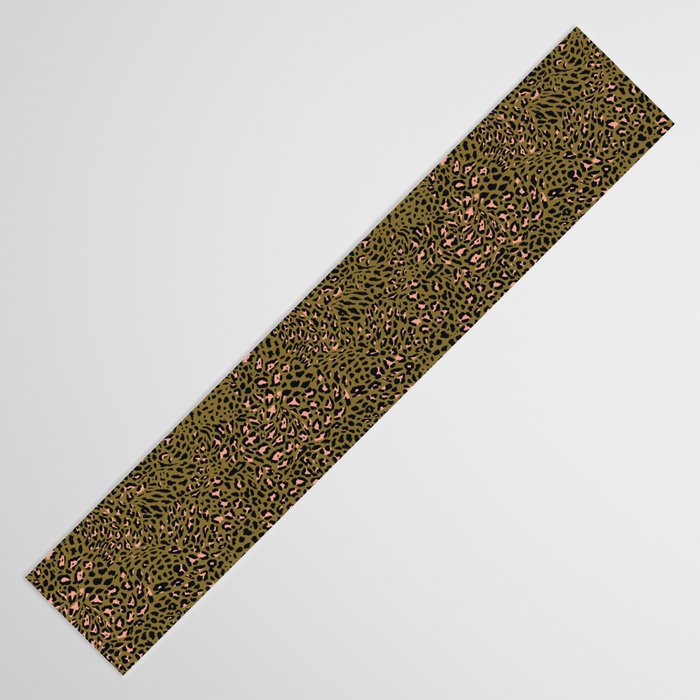 Leopard Spots Olive Table Runner Gallery Image 3