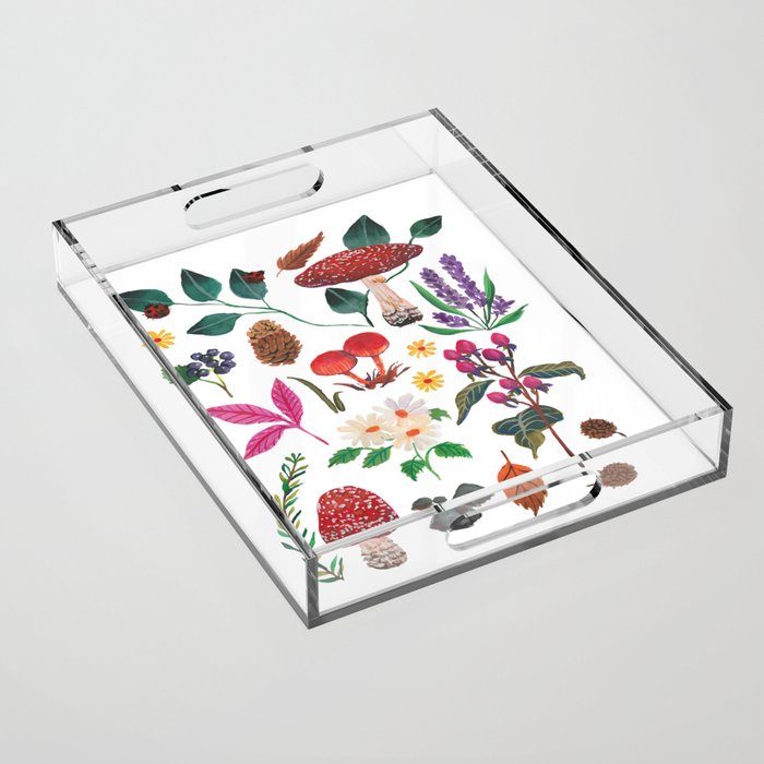 Autumn garden plants Acrylic Tray Gallery Image 1