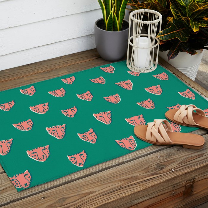 Pink pantehrs Outdoor Rug Gallery Image 2