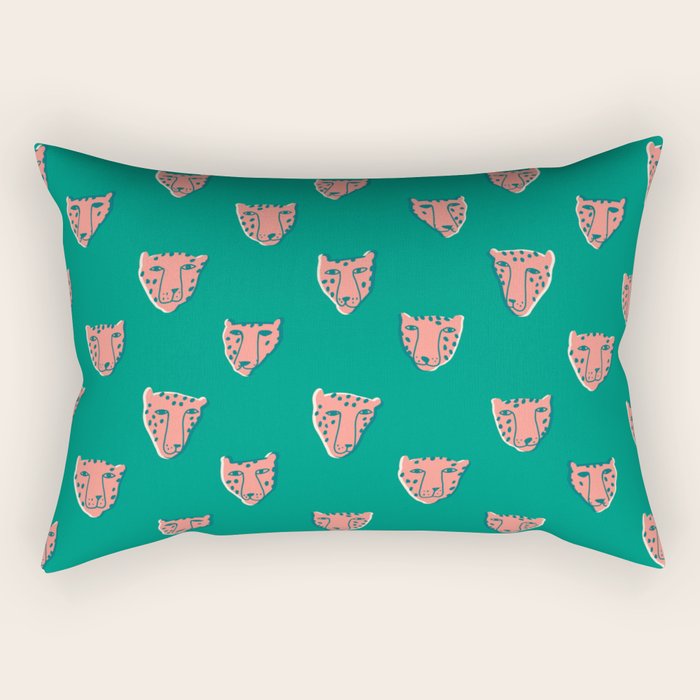 Pink pantehrs Rectangular Pillow Gallery Image 1