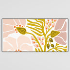 Light Backyard flower modern floral illustration  Desk Mat Gallery Image 3