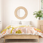 Light Backyard flower modern floral illustration  Duvet Cover Gallery Image 3