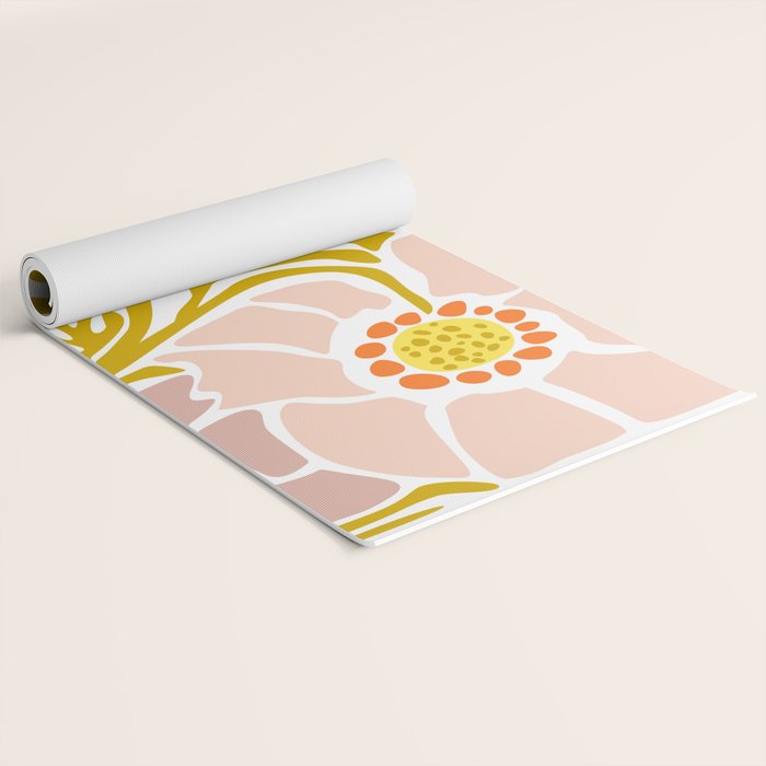 Light Backyard flower modern floral illustration  Yoga Mat Gallery Image 2